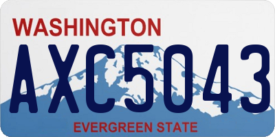 WA license plate AXC5043