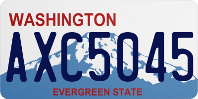 WA license plate AXC5045