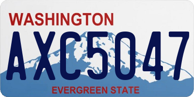 WA license plate AXC5047