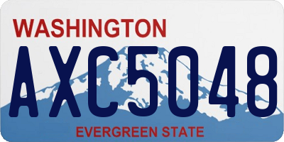 WA license plate AXC5048