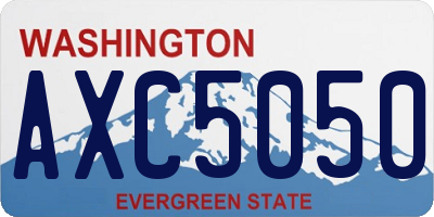 WA license plate AXC5050