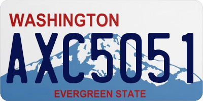 WA license plate AXC5051