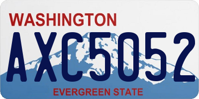 WA license plate AXC5052