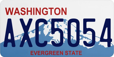 WA license plate AXC5054