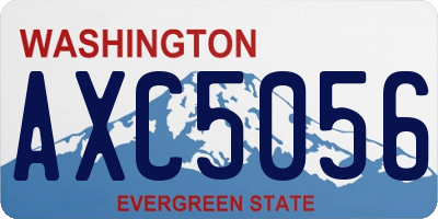 WA license plate AXC5056
