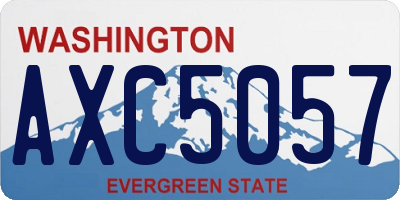 WA license plate AXC5057