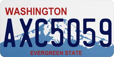 WA license plate AXC5059