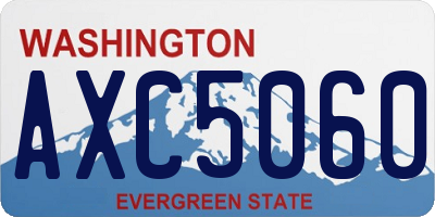 WA license plate AXC5060