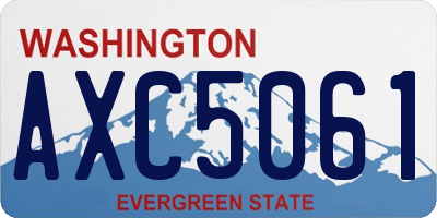 WA license plate AXC5061