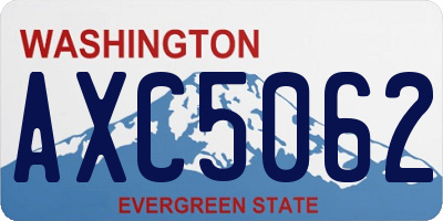 WA license plate AXC5062