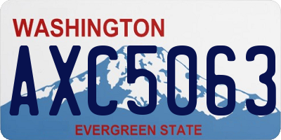 WA license plate AXC5063