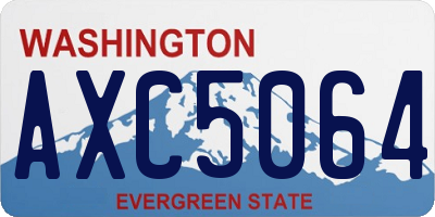 WA license plate AXC5064