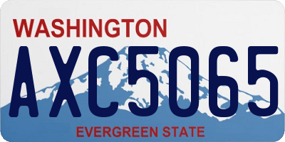 WA license plate AXC5065