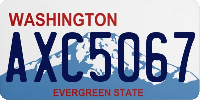 WA license plate AXC5067