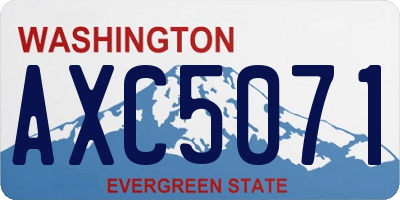 WA license plate AXC5071