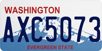 WA license plate AXC5073