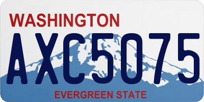 WA license plate AXC5075