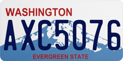 WA license plate AXC5076