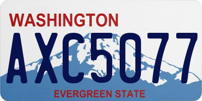 WA license plate AXC5077