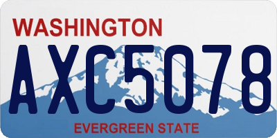 WA license plate AXC5078