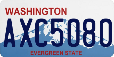 WA license plate AXC5080