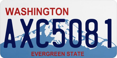 WA license plate AXC5081