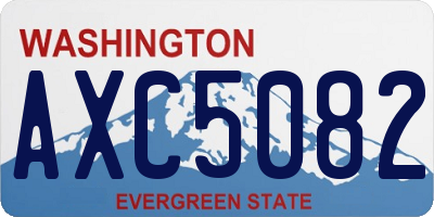 WA license plate AXC5082