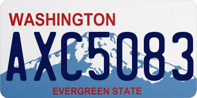 WA license plate AXC5083