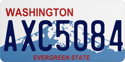 WA license plate AXC5084