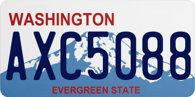 WA license plate AXC5088