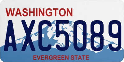 WA license plate AXC5089