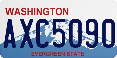 WA license plate AXC5090