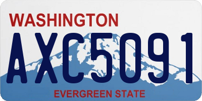 WA license plate AXC5091