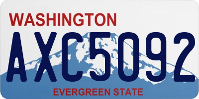 WA license plate AXC5092