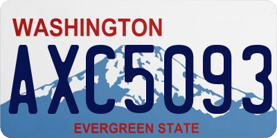 WA license plate AXC5093
