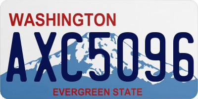 WA license plate AXC5096