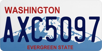 WA license plate AXC5097