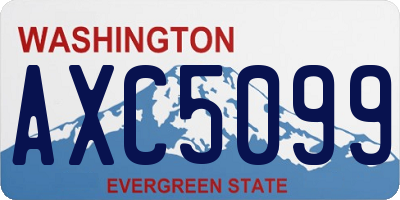 WA license plate AXC5099