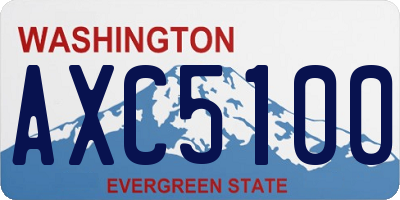 WA license plate AXC5100