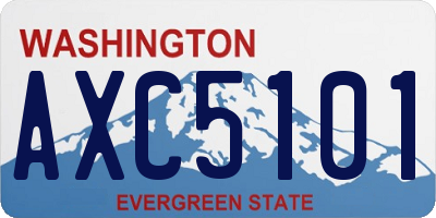 WA license plate AXC5101