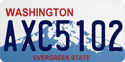 WA license plate AXC5102