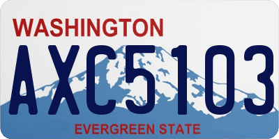 WA license plate AXC5103