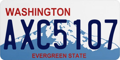 WA license plate AXC5107