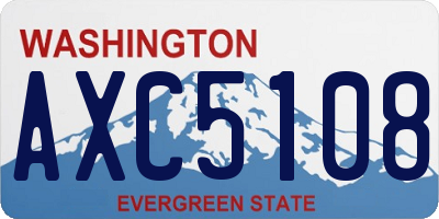WA license plate AXC5108