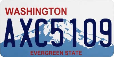 WA license plate AXC5109