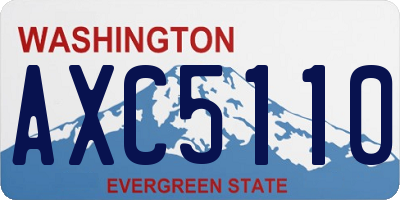 WA license plate AXC5110