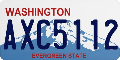 WA license plate AXC5112