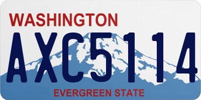 WA license plate AXC5114
