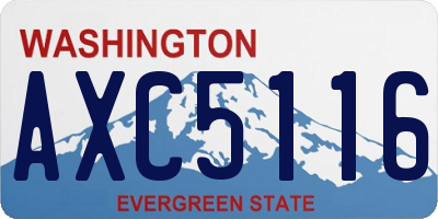 WA license plate AXC5116