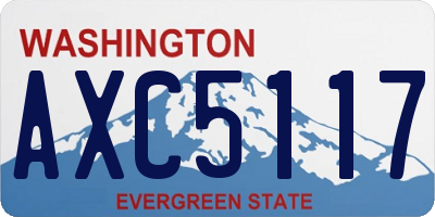 WA license plate AXC5117